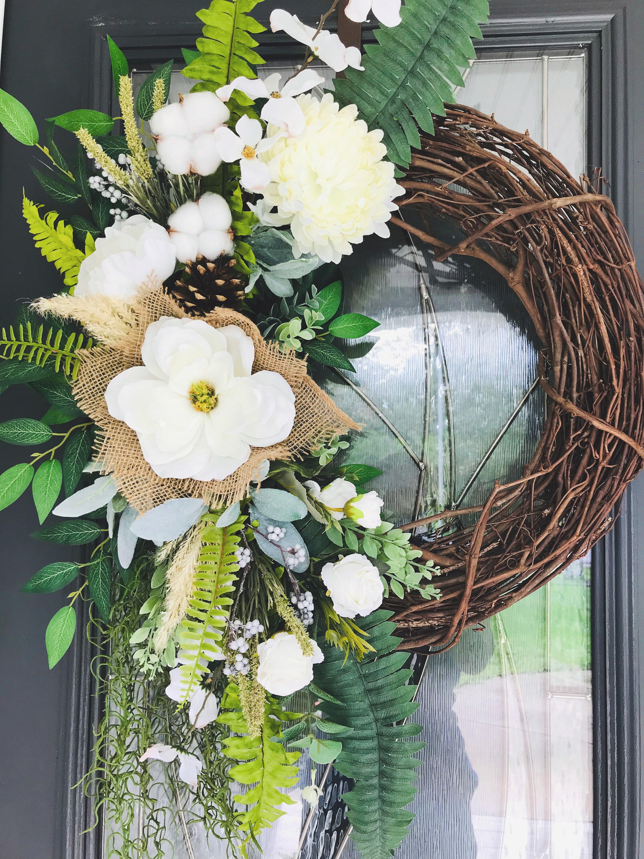 Home & Living :: Home Decor :: Wreath & Door Hangings :: Front door wreath,  Spring Summer grapevine for front door, neutral wreath, Year-round wreath, front  door decor, wreath for front door